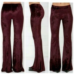 Raga Deep Purple velvet bell bottoms